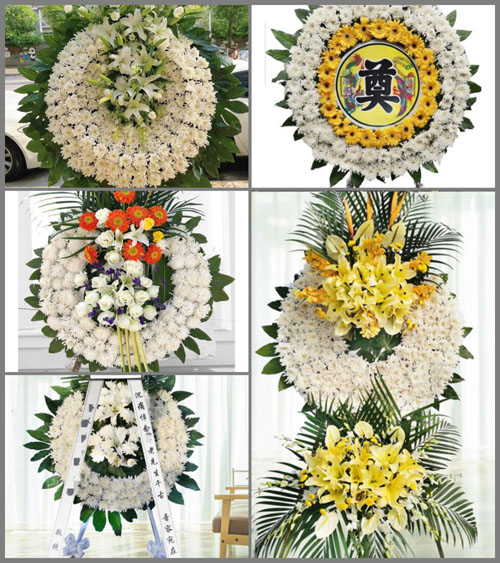 江苏泰州姜堰区淤溪镇周庄村花圈速递